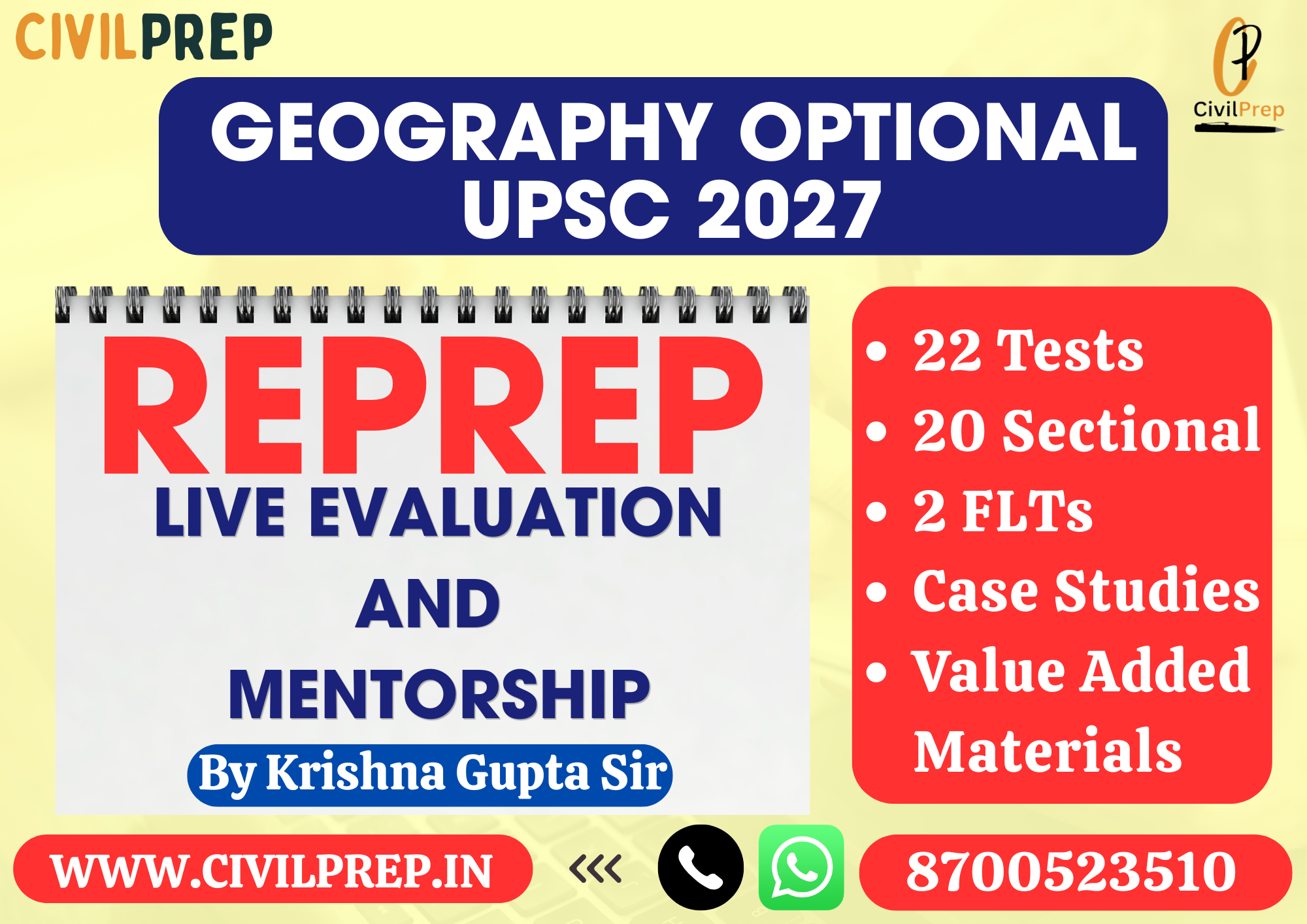 Geography Optional Mains Test Series Civilprep Krishna Gupta