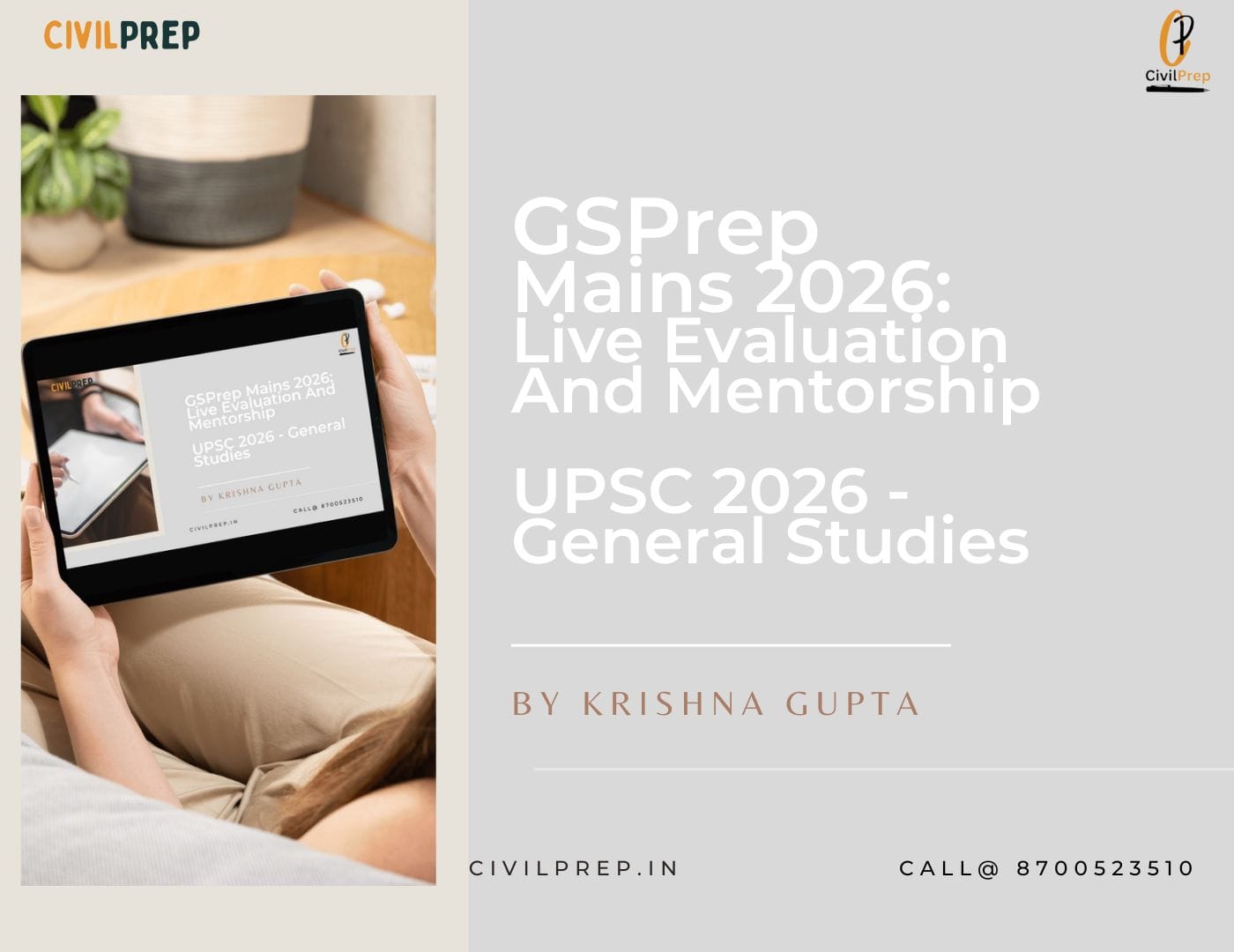 GSPrep Mains 2026 Live Evaluation and Mentorship (1400 x 1080 px)