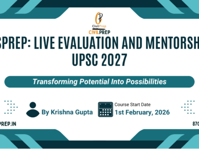 GSPrep: Live Evaluation and Mentorship (UPSC 2027)