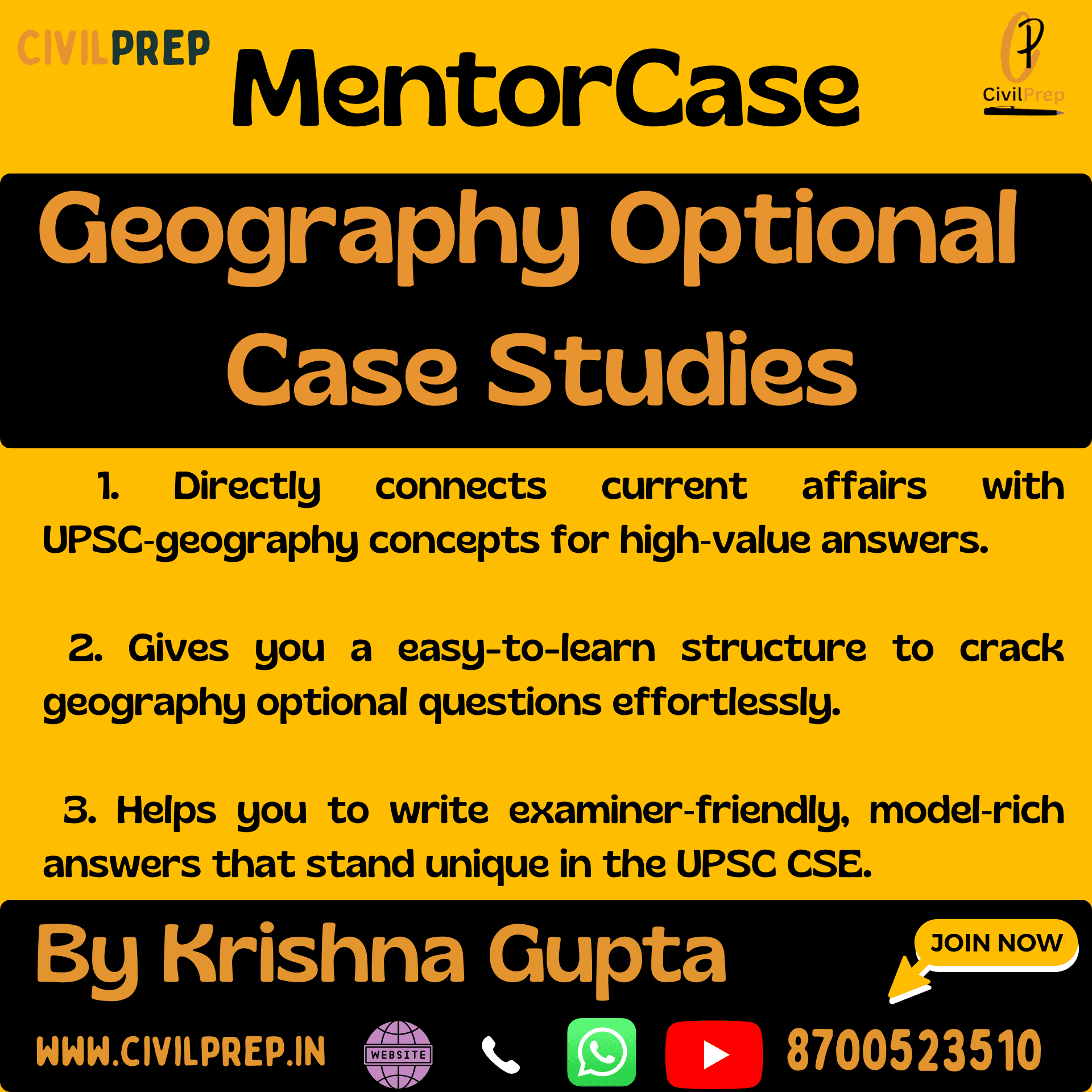 MentorCase Geography Optional Case Study By Krishna Gupta CivilPrep