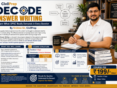 Decode & Learn Answer Writing – Geography Optional
